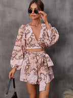 Cutout Front Printed Long Sleeve Romper (19)