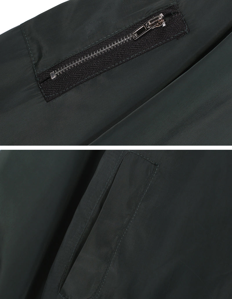 Solid Color Short Vertical Collar Leisure Zipper Jacket photo 4