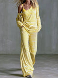 Striped Boat Neck Top Pants Set