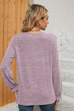 Ruched Round Neck Flounce Sleeve T-shirt (26)