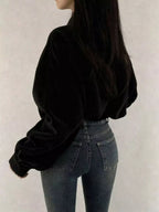 Corduroy Snap Down Cropped Jacket (3)