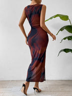 Slit Round Neck Midi Tank Dress (16)