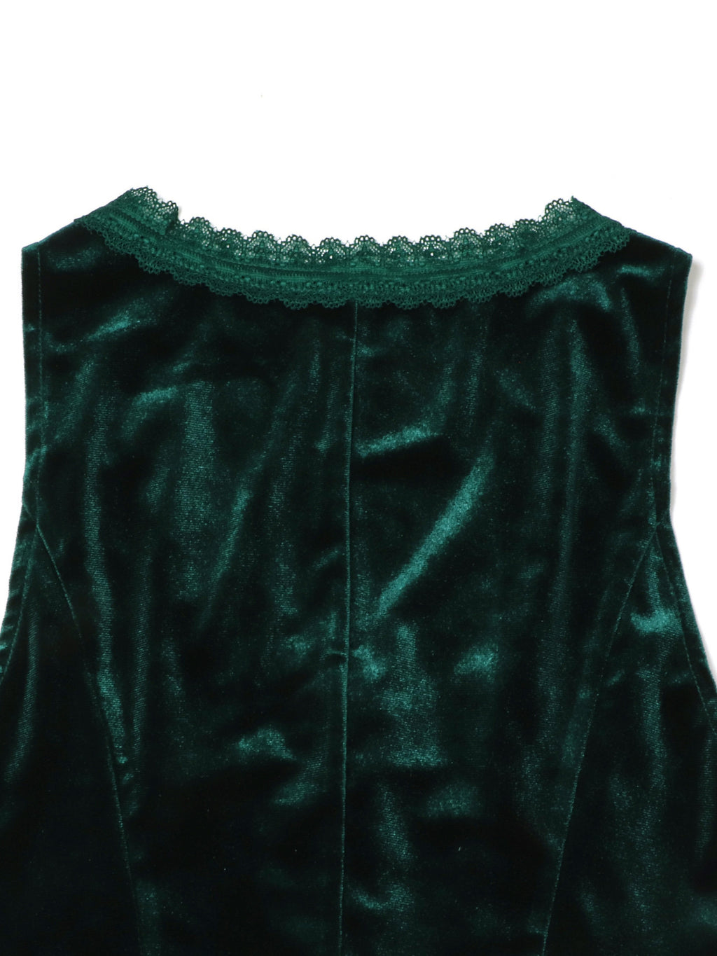 Velvet Lace Trim Button-down Vest (9)