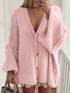 Oversized Knit Button Up Cardigan (2)