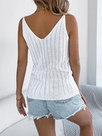 Openwork V-neck Sweater Cami (8)