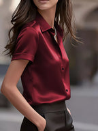 Satin Short-sleeve Shirt (6)