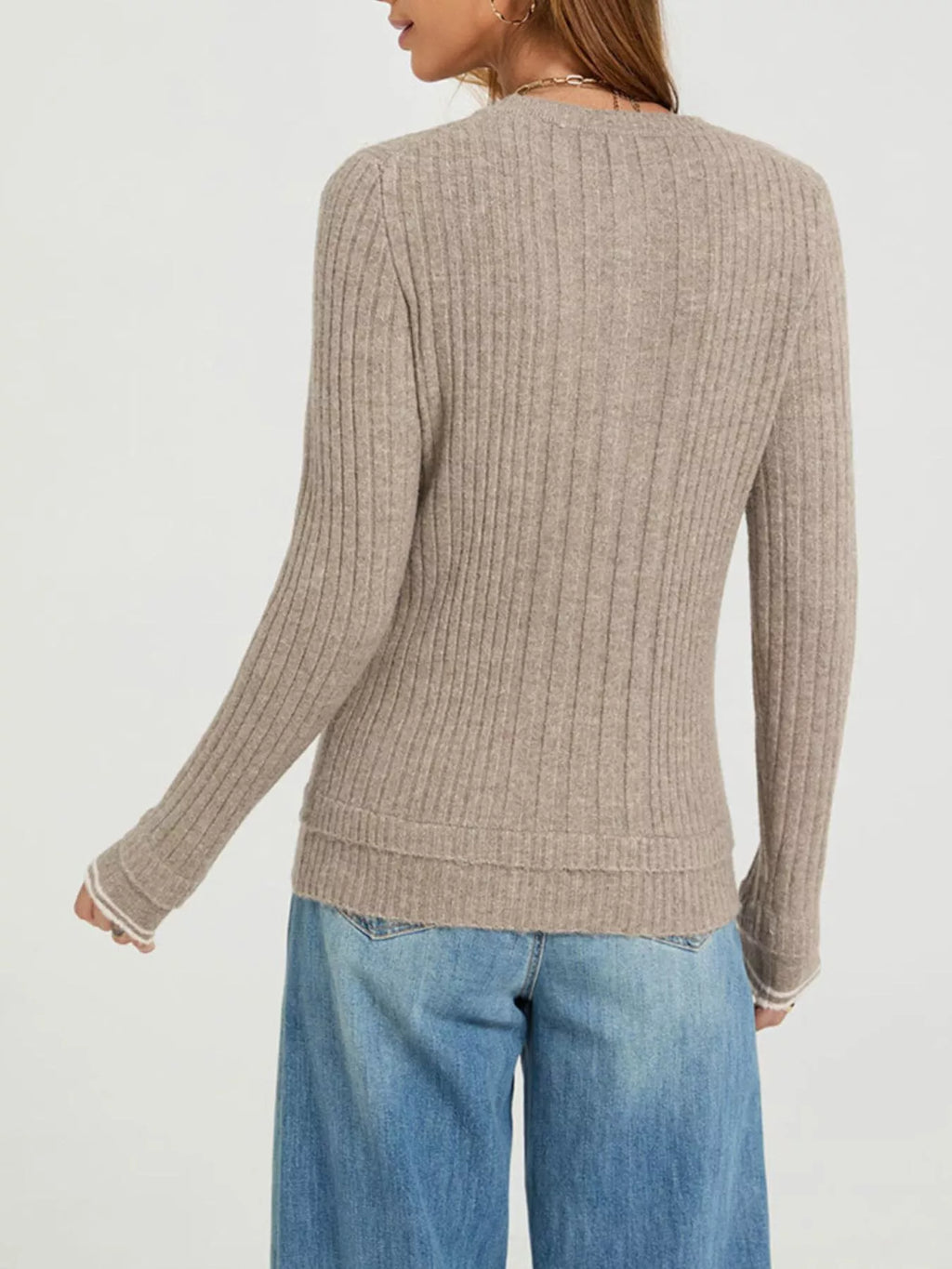 Button Detail Ribbed Knit Top (8)