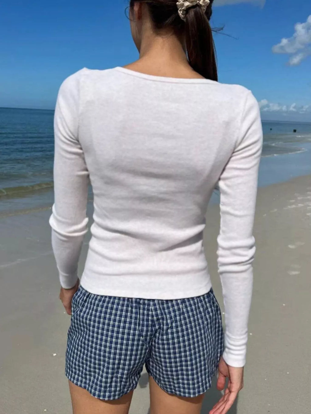 Striped Long Sleeve Henley T-shirt (13)