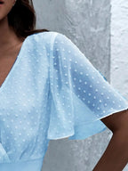 Short Sleeve Smocked Swiss Dot Blouse (8)