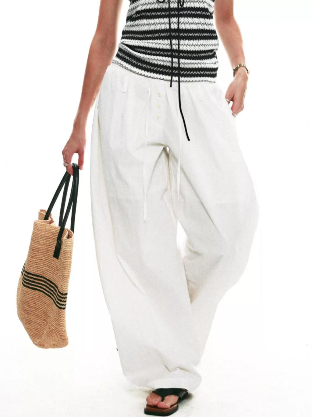 Drawstring Wide-leg Pants (12)