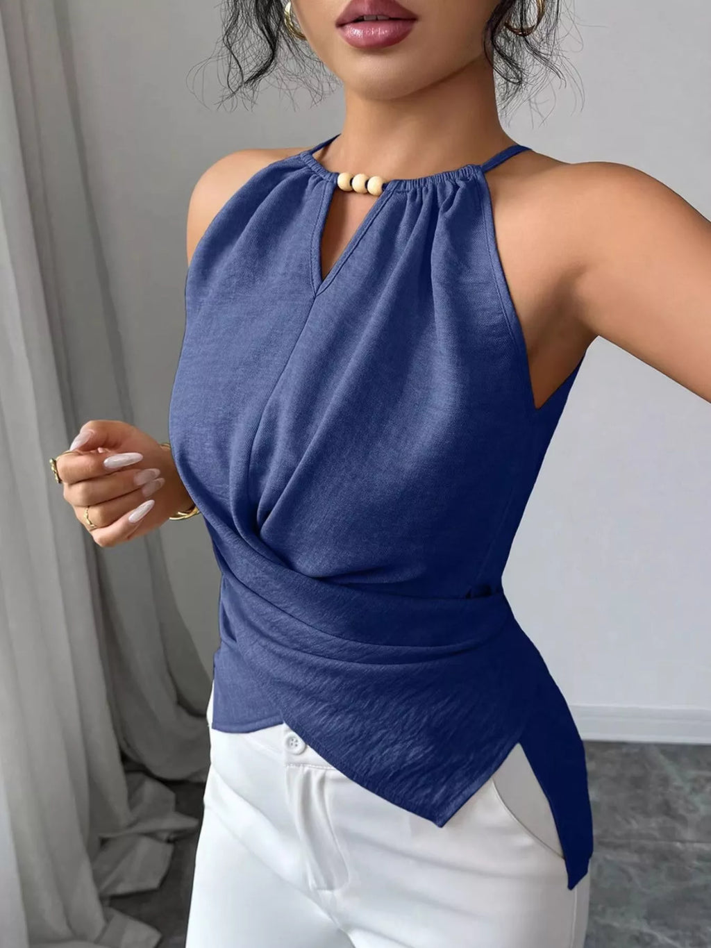 Halter Neck Crisscross Cami (15)