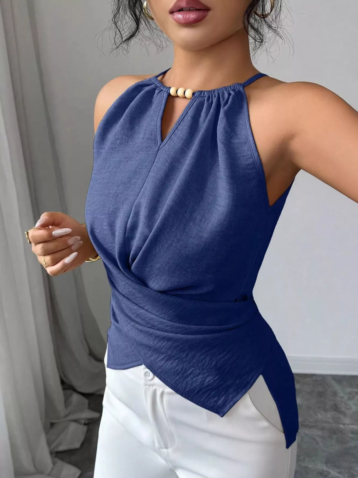 Halter Neck Crisscross Cami (15)