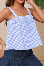 Tied Front Textured Square Neck Cami (23)