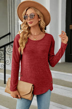 Round Neck Long Sleeve T-shirt (7)