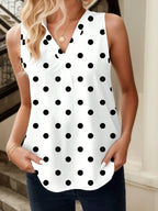 Printed V-neck Tank (2)