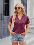 Notched Short Sleeve T-shirt (26)