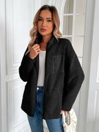 Zip Up Long Sleeve Fuzzy Jacket (23)