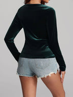 Ruched Surplice Long Sleeve Top (22)