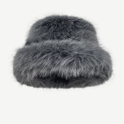 Faux Fur Straw Hat Winter photo 6