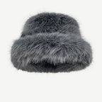 Faux Fur Straw Hat Winter photo 6