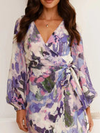 Surplice Long Sleeve Tie Waist Dress (16)