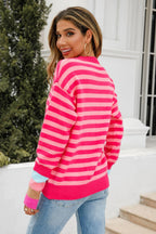 Warm Spice Striped Round Neck Sweater (2)