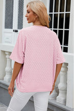 Eyelet Open Front Half Sleeve Cardigan (16)