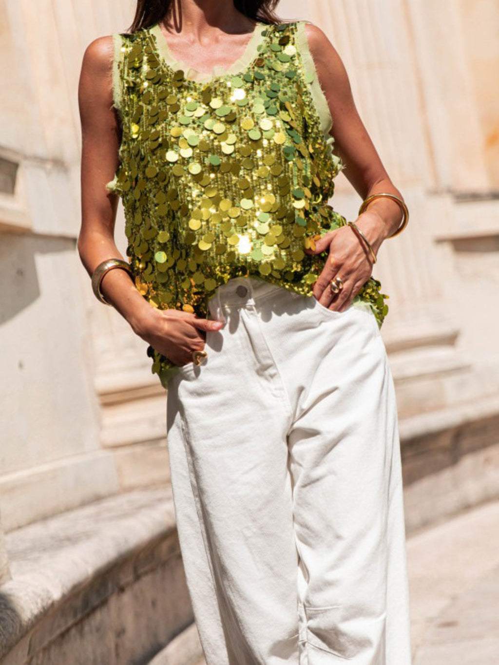 Sequin Round Neck Tank (15)