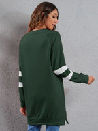 Full Size Striped Round Neck Long Sleeve T-shirt (3)