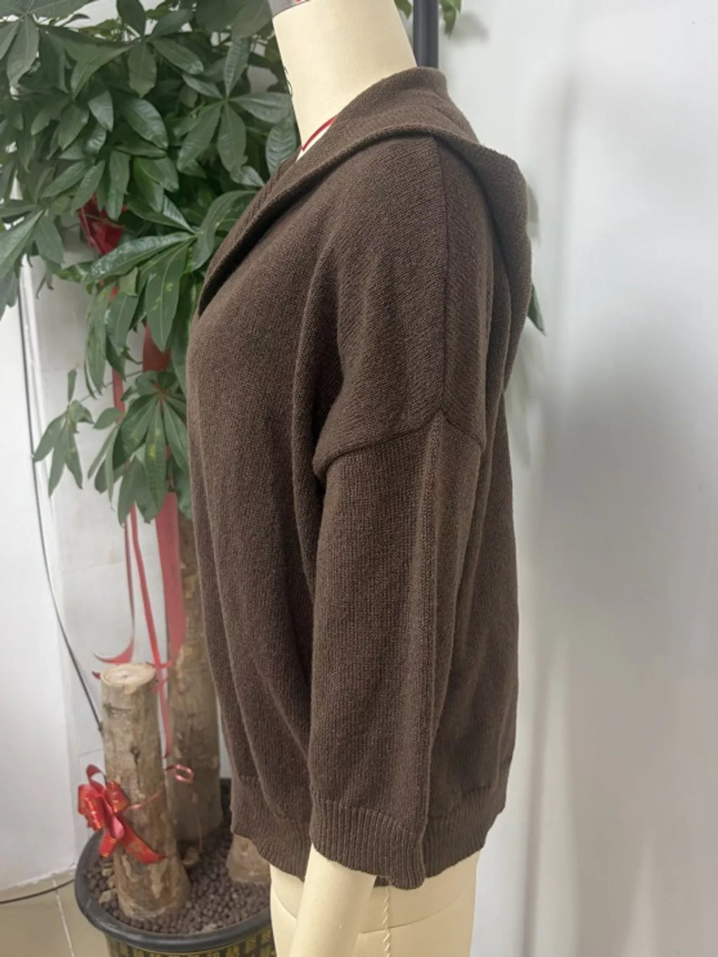 Full Size Hooded Open-front Knit Cardigan Plus (23)