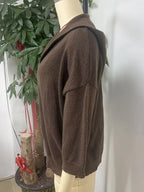 Full Size Hooded Open-front Knit Cardigan Plus (23)
