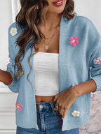 Floral Long Sleeve Open Front Cardigan (12)