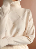 Argyle Pattern Turtleneck Sweater (2)