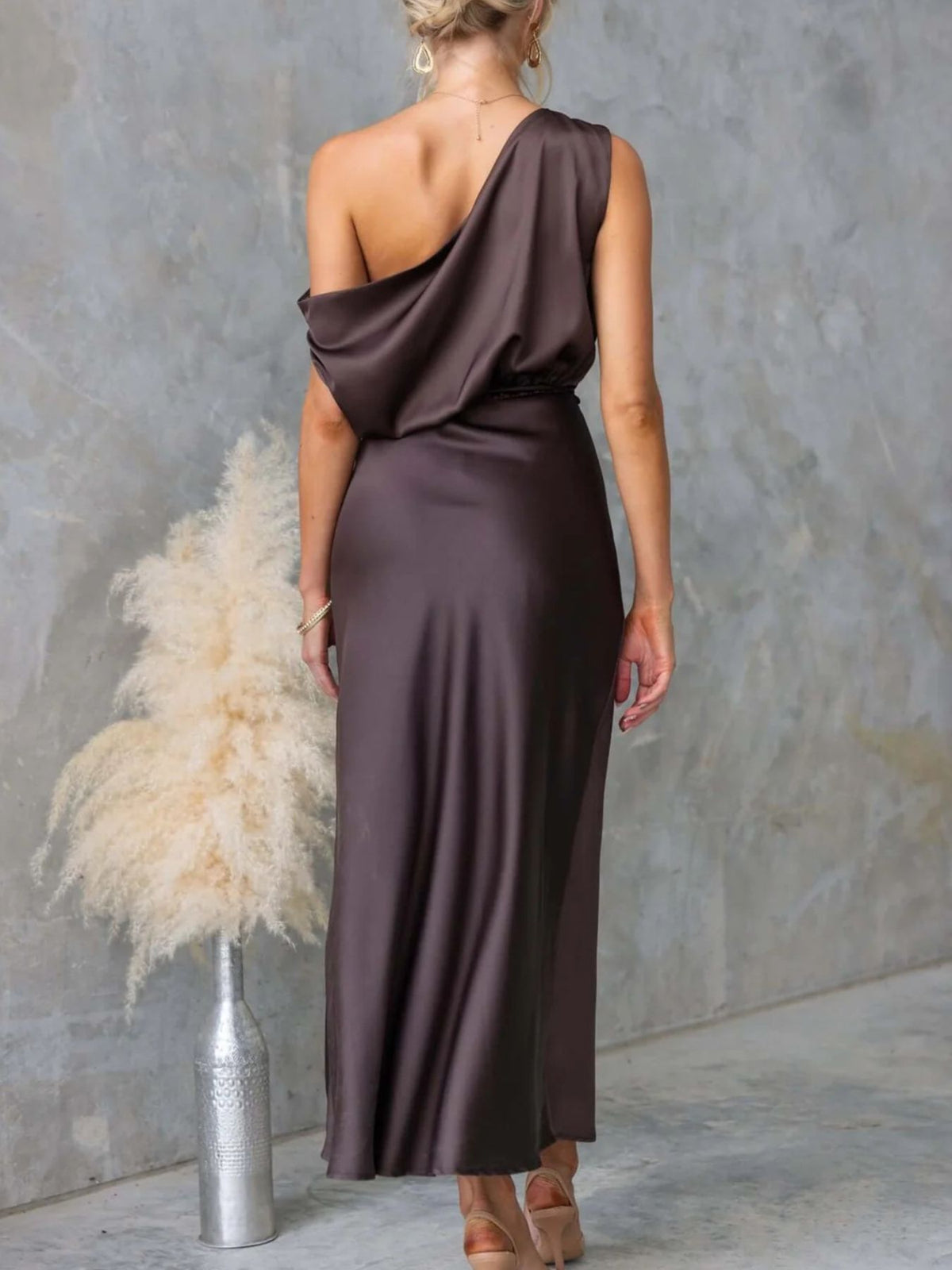One-shoulder Tied Midi Dress (15)