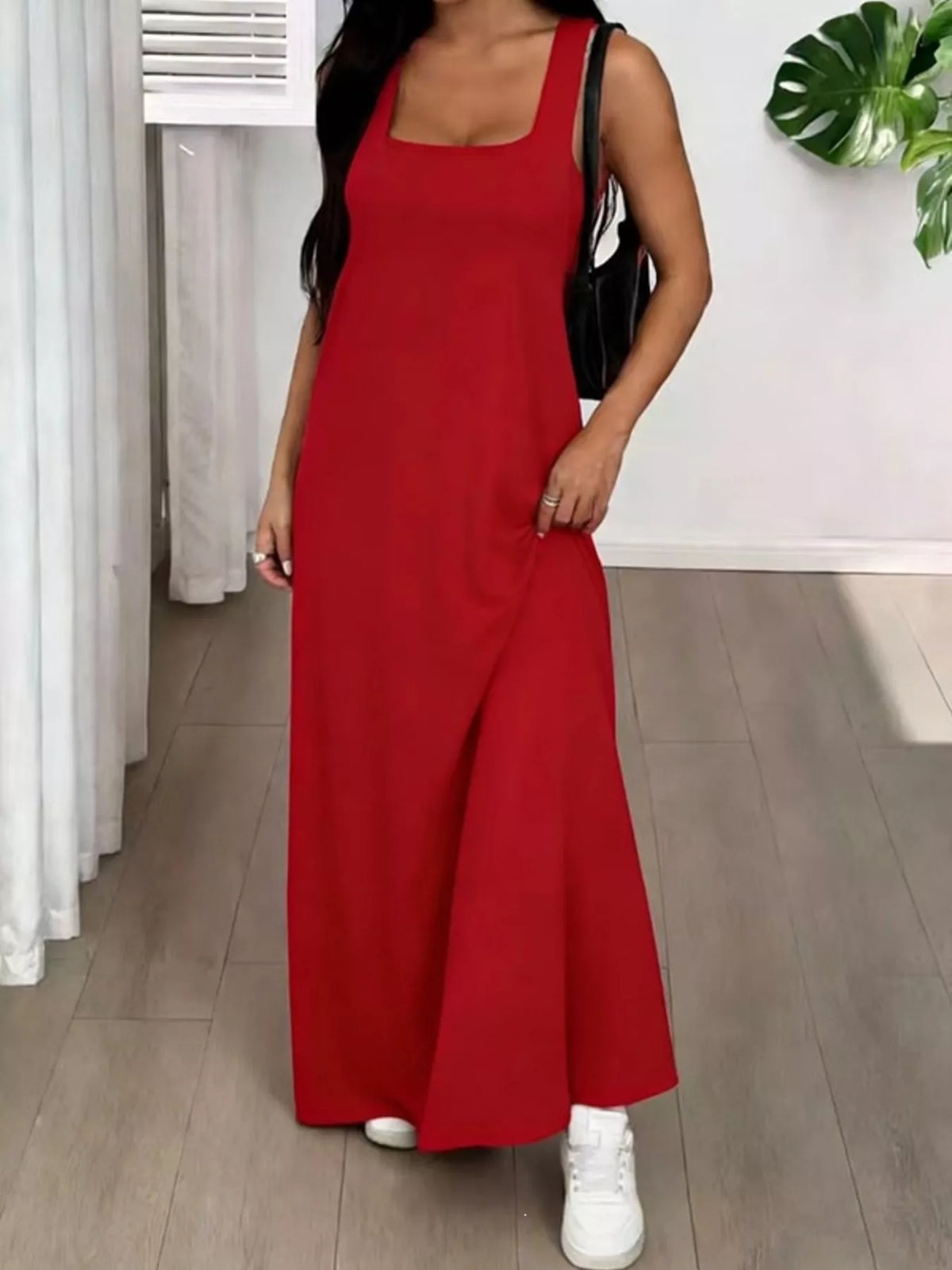 Scoop Neck Cami Maxi Dress Set (16)