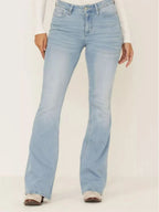 Full Size Wash Flare Jeans Pockets Plus (11)