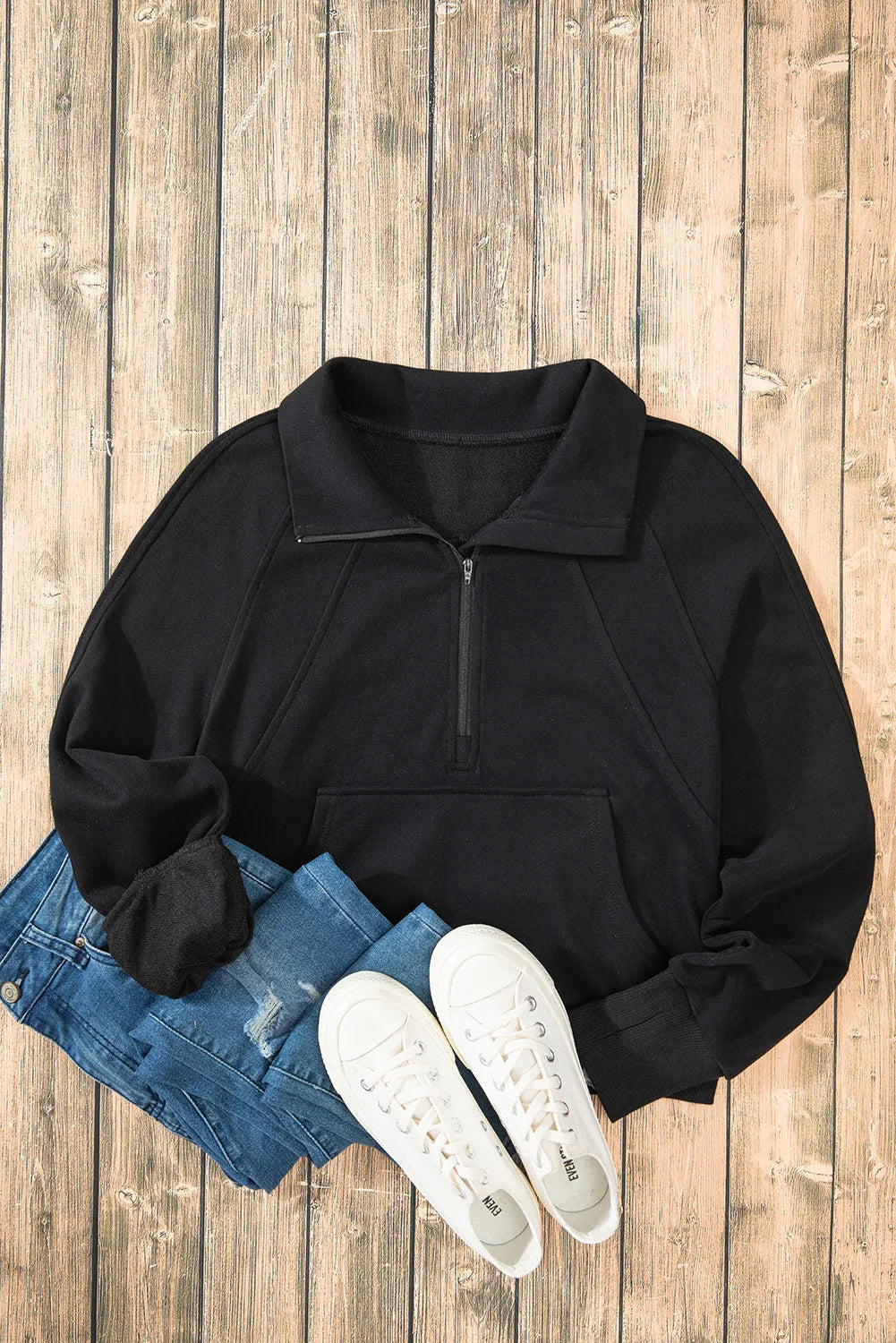 Half Zip Long Sleeve Sweatshirt (15)