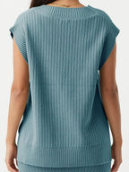 Ribbed V-neck Sweater Vest (2)