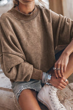 Mock Neck Dropped Shoulder Sweatshirt (23)