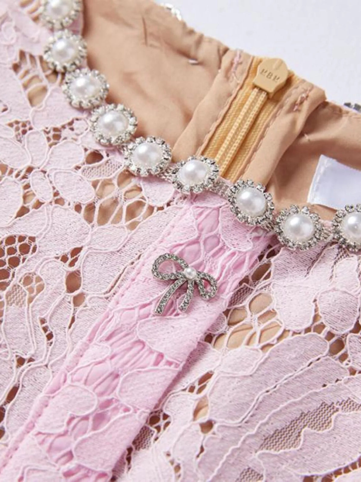 Lace Short Sleeve Mermaid Dress (16)