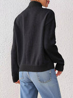 Turtleneck Dropped Shoulder Sweater (9)