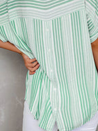 Full Size Collared Neck Half Sleeve Shirt Plus (7)