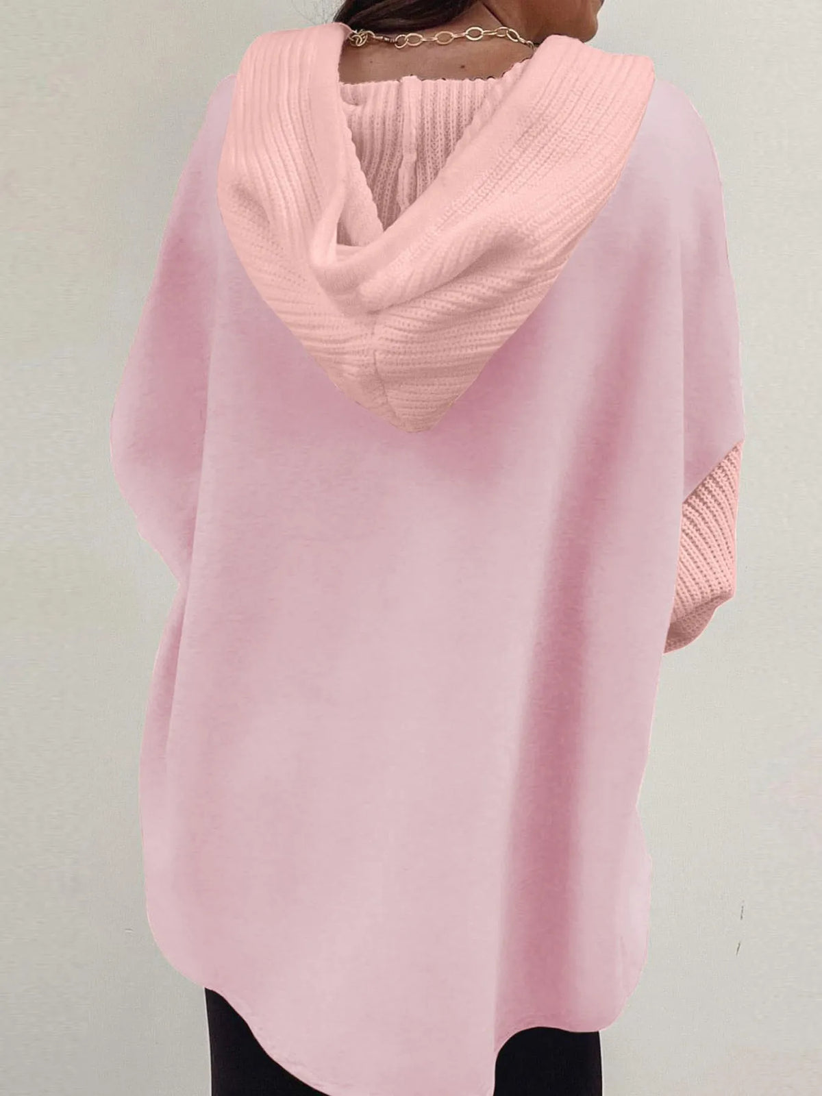 Drawstring Button Front Hoodie (15)