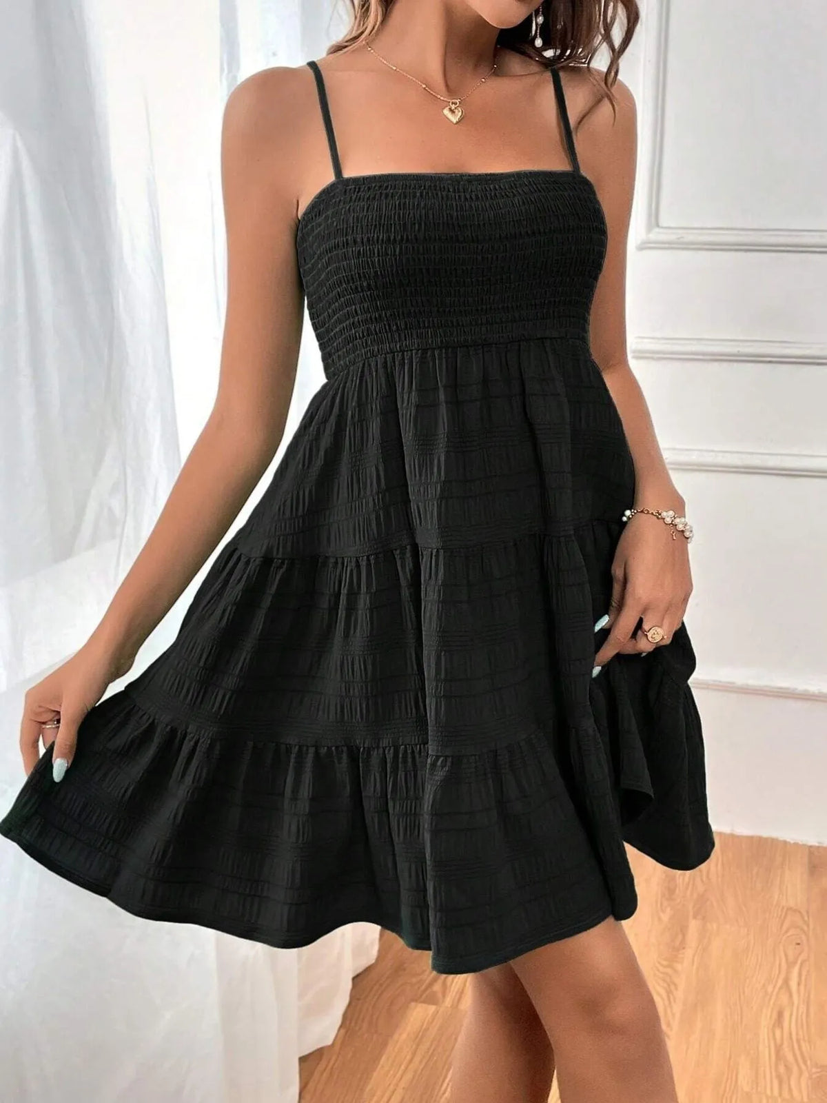 Smocked Tiered Cami Dress (18)