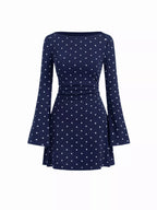 Polka Dot Flare Sleeve Mini Dress (11)