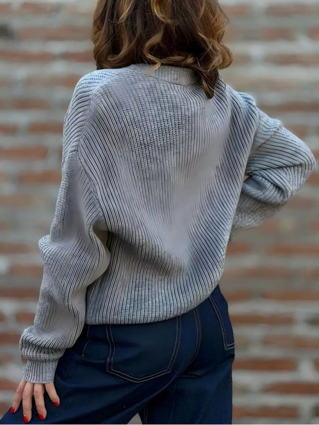 Full Size V-neck Button-up Knit Cardigan Plus (2)