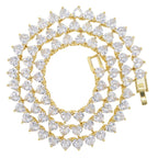 Hip Hop Heart-shaped Zircon Tennis Chain Rap Ornament photo 3