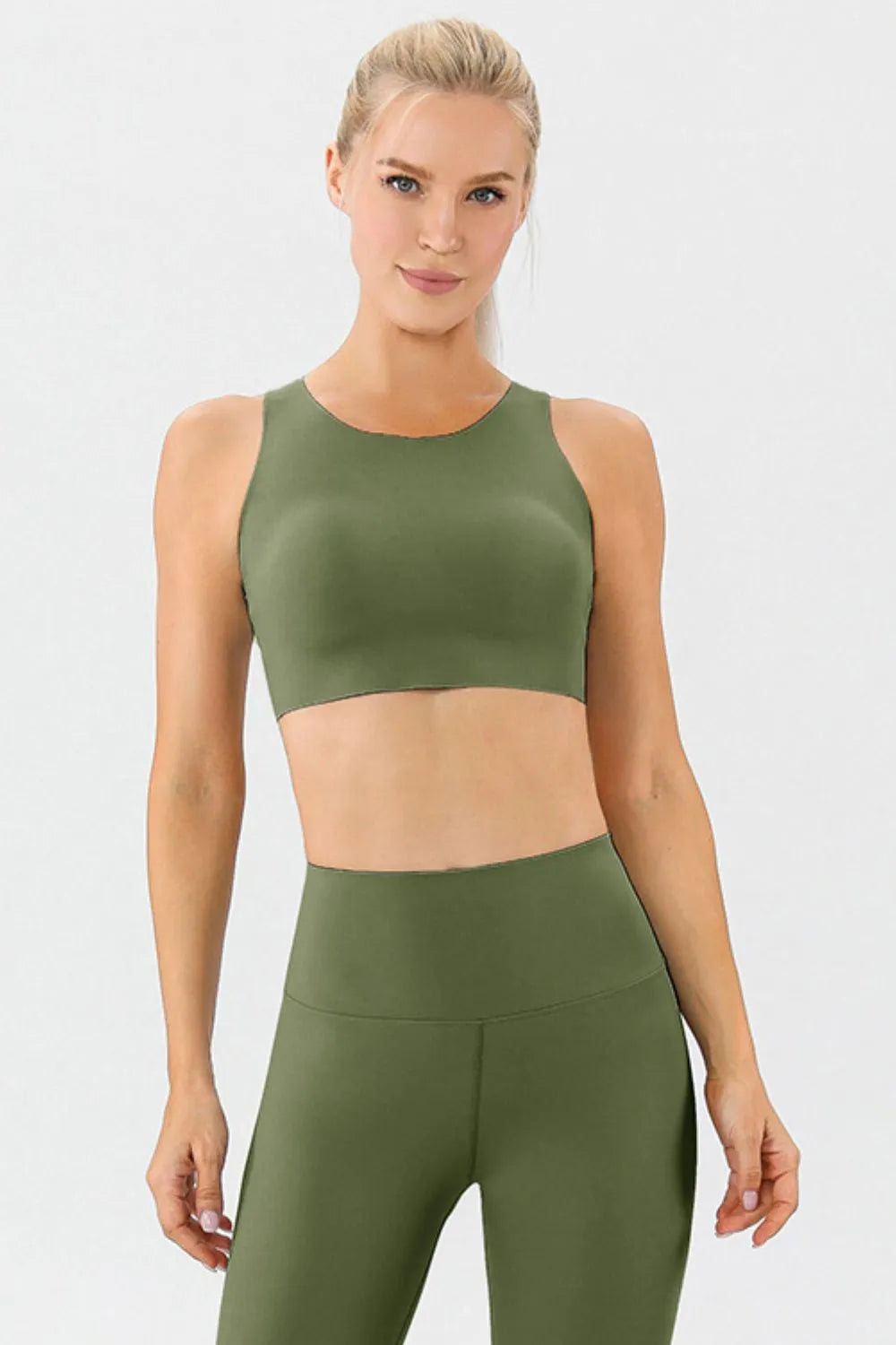Round Neck Wide Strap Active Bra (11)