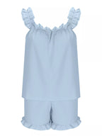 Ruffle Trim Sleeveless Top Shorts Set (30)