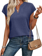 Notched Short Sleeve T-shirt (27)